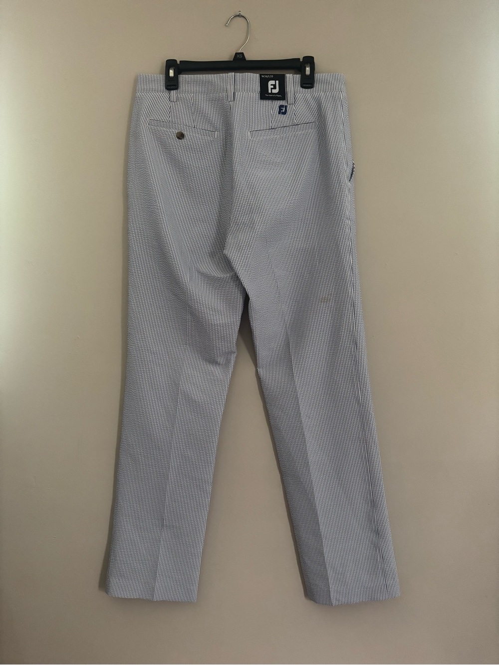FootJoy Men's Pale Blue Seersucker Golf Pants
